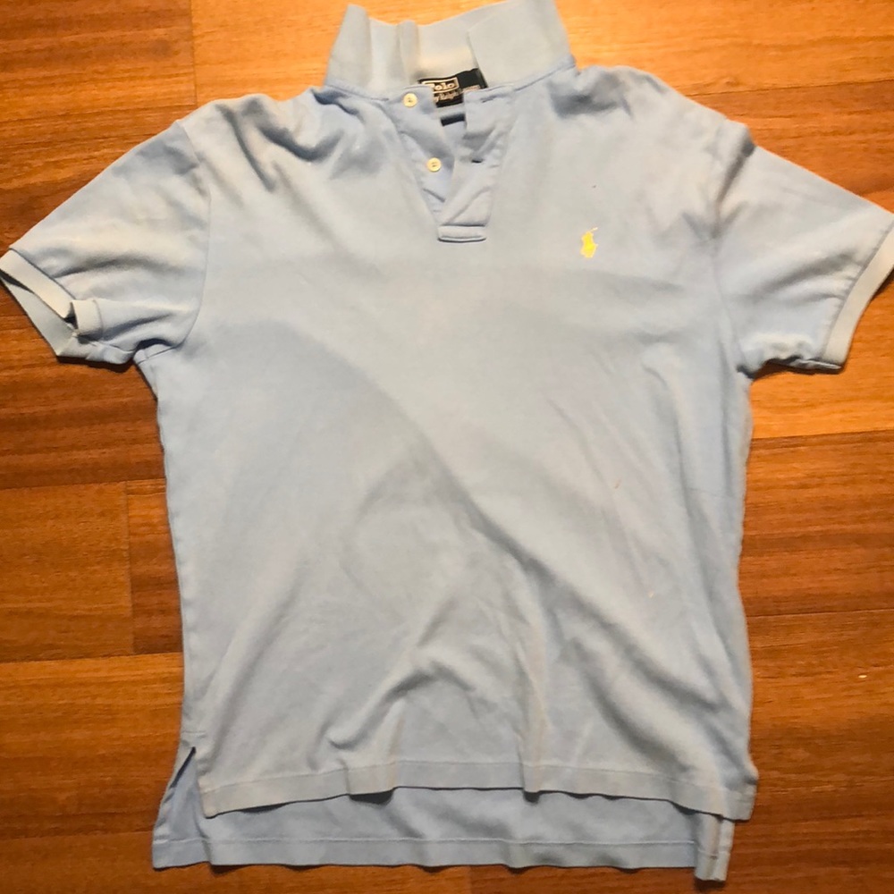Men Blue Short Sleeve Polo Shirt